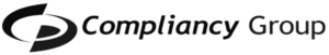 Compliancy Group logo featuring a blue and green circular design to the left of the company name written in blue text on a white background.